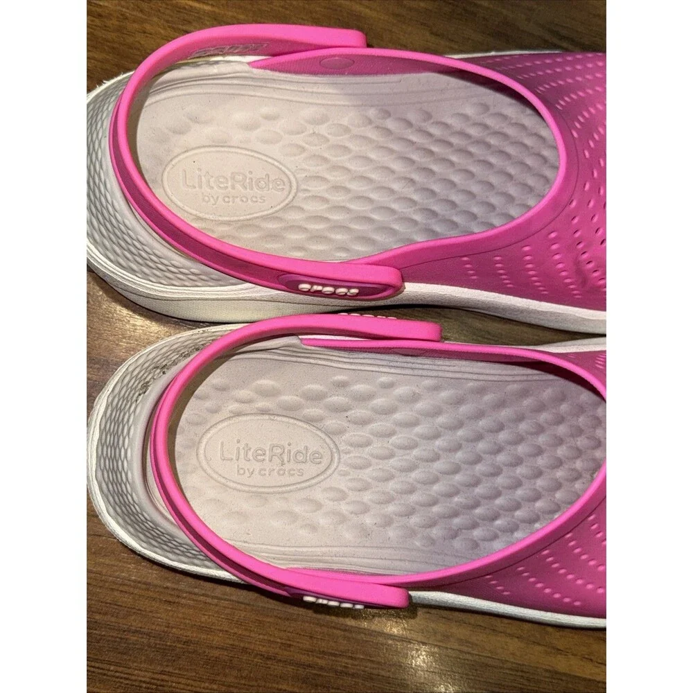 Pink Crocs LiteRide Clogs Sz 8 Women 6 Men